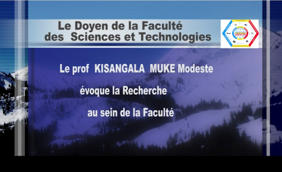 Le Doyen de Faculté, Pr Modeste Kisangala, évoque la Recherche