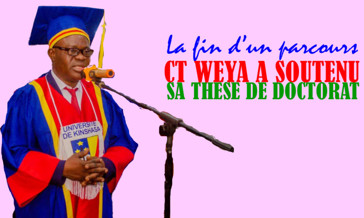 Le Chef de Travaux Alfa Weya Mazinkene accède au grade de Docteur avec la plus Grande Distinction