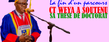 Le Chef de Travaux Alfa Weya Mazinkene accède au grade de Docteur avec la plus Grande Distinction