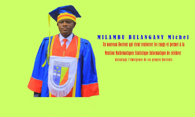 Milambu Belangany a décroché le diplôme de Docteur à thèse